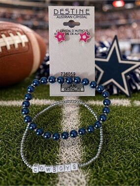 Dallas Cowboys Inspired Bracelet Set 9”